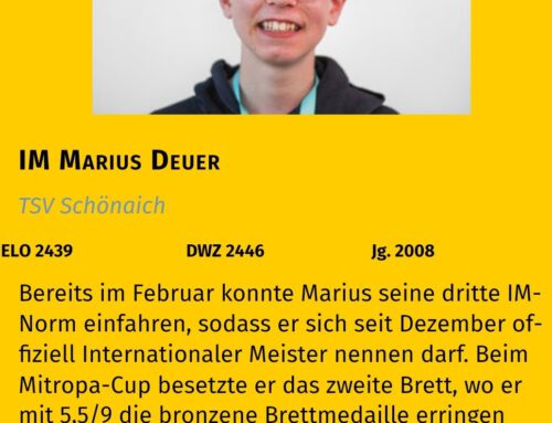 Marius Deuer nominiert zum Spieler des Jahres U16